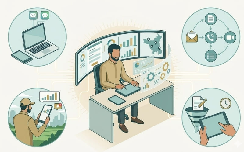 Sales Lead Management system with CRM to track and convert leads